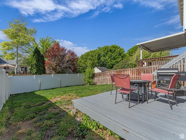 1177 W Dun Robin Ct, Salt Lake City, UT 84123 - wooden terrace with grilling area