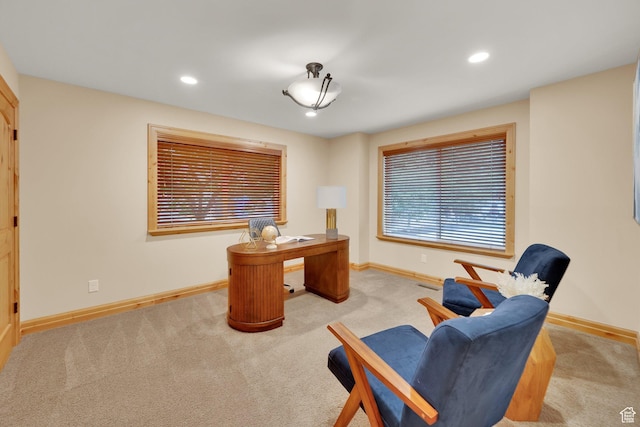 2345 E Lambourne Ave, Millcreek, UT 84109 - carpeted office space featuring baseboards and recessed lighting