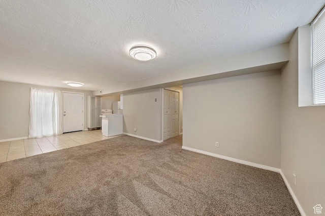 1532 S 200 E, Orem, UT 84058 - basement featuring light carpet, a textured ceiling, baseboards, and healthy amount of natural light