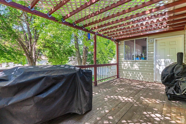 850 E 760 N, Lehi, UT 84043 - wooden deck with area for grilling and a pergola