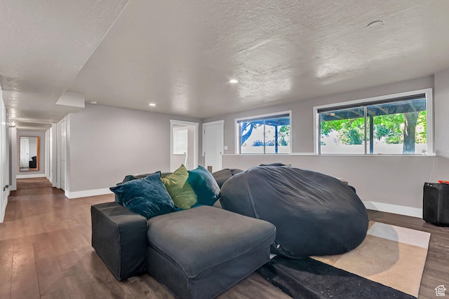 850 E 760 N, Lehi, UT 84043 - living area with baseboards, wood finished floors, and recessed lighting