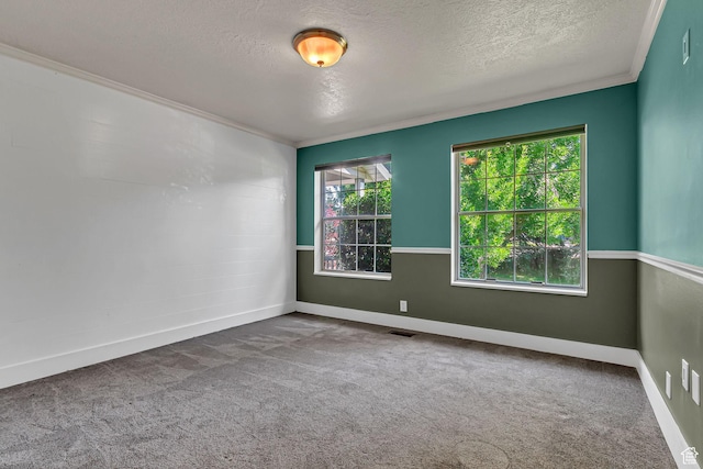 850 E 760 N, Lehi, UT 84043 - unfurnished room with a textured ceiling, carpet flooring, baseboards, and crown molding