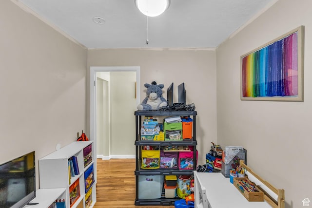 954 E 300 S, Provo, UT 84606 - game room with ornamental molding and light wood-style floors