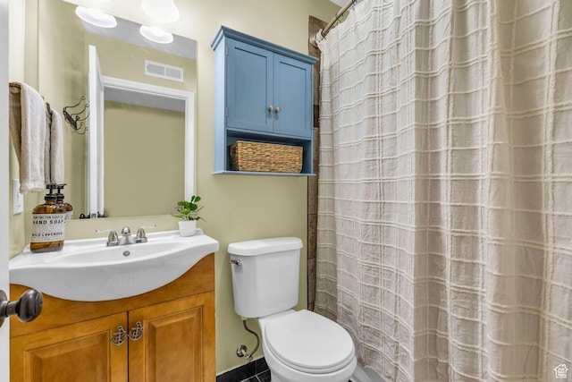 954 E 300 S, Provo, UT 84606 - bathroom featuring toilet, vanity, and a shower with curtain