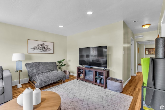954 E 300 S, Provo, UT 84606 - living room with wood finished floors, baseboards, and recessed lighting