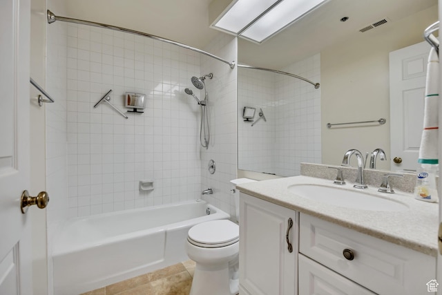 48 W 300 S Unit 1803N, Salt Lake City, UT 84101 - bathroom featuring vanity, bathtub / shower combination, toilet, and tile patterned flooring