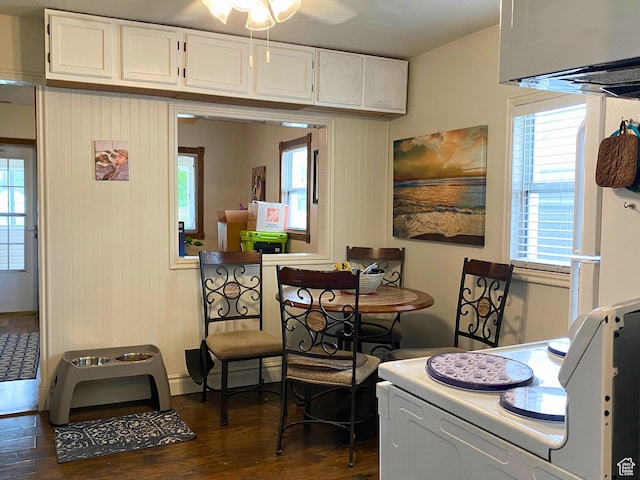 955 N Catherine St, Salt Lake City, UT 84116 - dining space with dark wood-style flooring, healthy amount of natural light, and a ceiling fan