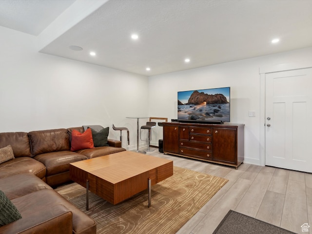 335 E Park Blvd S, Ogden, UT 84401 - living area featuring recessed lighting, light wood-style floors, and baseboards