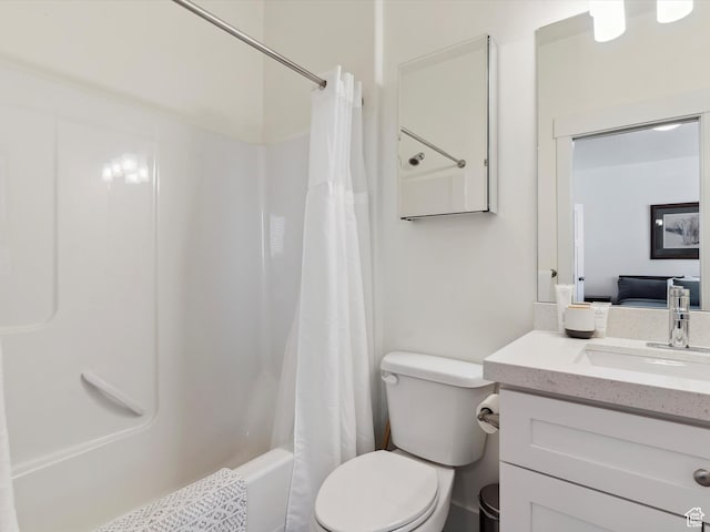 335 E Park Blvd S, Ogden, UT 84401 - full bathroom featuring shower / bath combo with shower curtain, vanity, and toilet