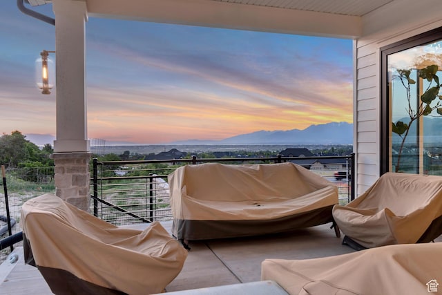 1366 S 370 E, Salem, UT 84653 - balcony with a mountain view and an outdoor hangout area