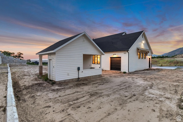 1366 S 370 E, Salem, UT 84653 - back of property at dusk featuring roof with shingles