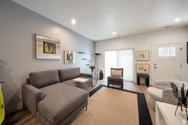 3610 S 805 E Unit 233, Millcreek, UT 84106 - living area with wood finished floors and recessed lighting