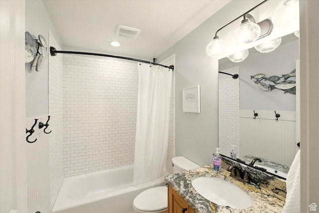 674 S 150 W, Hyde Park, UT 84318 - bathroom featuring toilet, vanity, and shower / bathtub combination with curtain