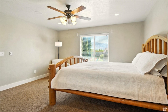 674 S 150 W, Hyde Park, UT 84318 - carpeted bedroom with baseboards, recessed lighting, and ceiling fan