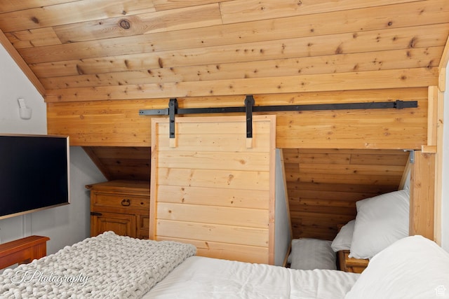 332 W Pinehurst Dr, Brian Head, UT 84719 - bedroom featuring wood ceiling and wooden walls