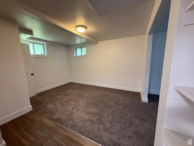 2168 S Harrison Blvd, Ogden, UT 84401 - basement featuring baseboards and dark carpet