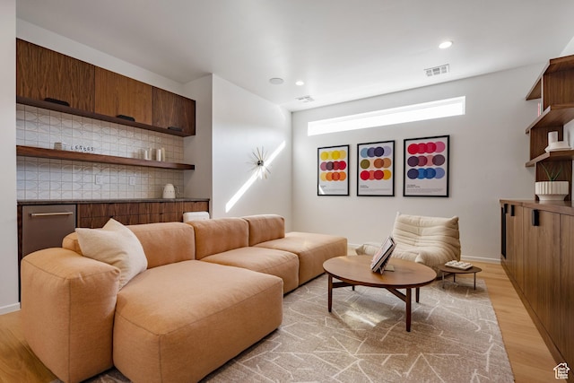 3147 S Mesa Verde Cir, Hurricane, UT 84737 - living area with light wood-style flooring, recessed lighting, and baseboards
