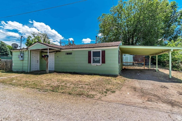 160 E 230 N, Tooele, UT 84074 - view of front of property featuring dirt driveway and an attached carport