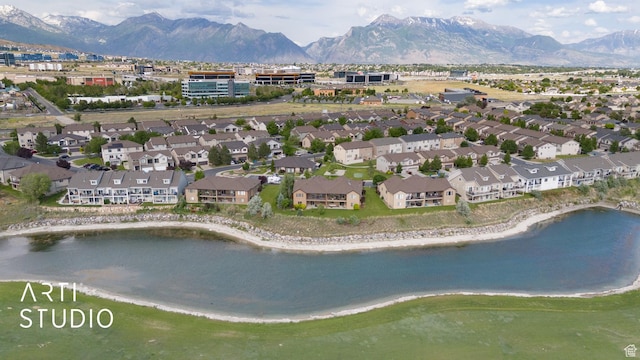 2565 N Sunset Vw Unit 14, Lehi, UT 84043 - aerial view of property and surrounding area with a water and mountain view and nearby suburban area
