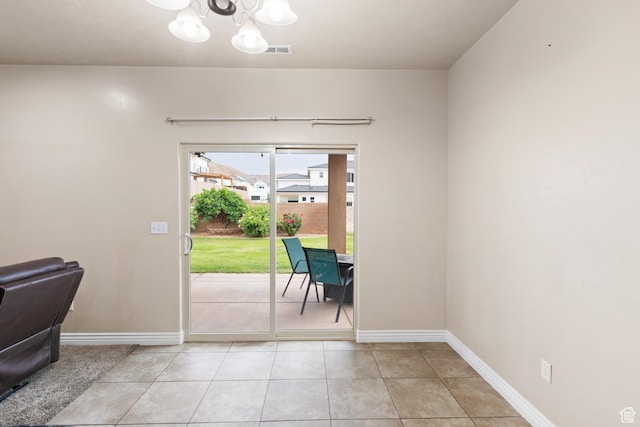 1500 E Mesa View Ln, Washington, UT 84780 - entryway featuring a chandelier, baseboards, and light tile patterned flooring