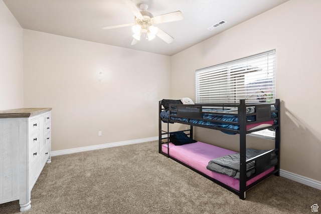 1500 E Mesa View Ln, Washington, UT 84780 - bedroom with light colored carpet, baseboards, and a ceiling fan