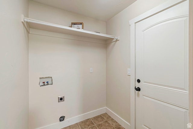 222 E 905 N, Orem, UT 84057 - laundry area featuring hookup for a washing machine, baseboards, hookup for an electric dryer, and light tile patterned floors