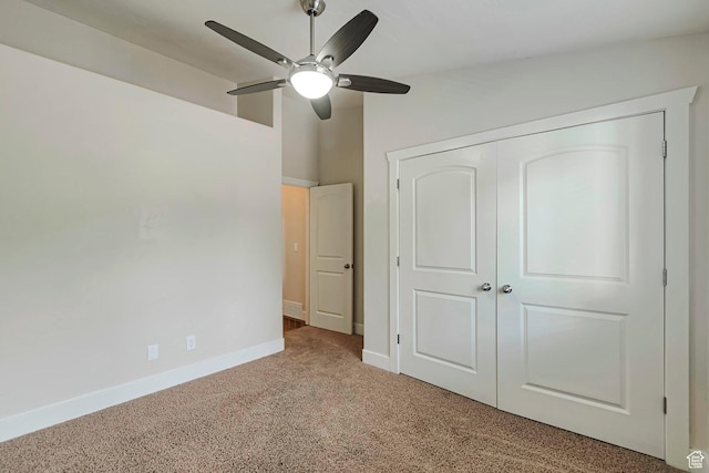 222 E 905 N, Orem, UT 84057 - unfurnished bedroom featuring carpet, baseboards, a closet, and a ceiling fan