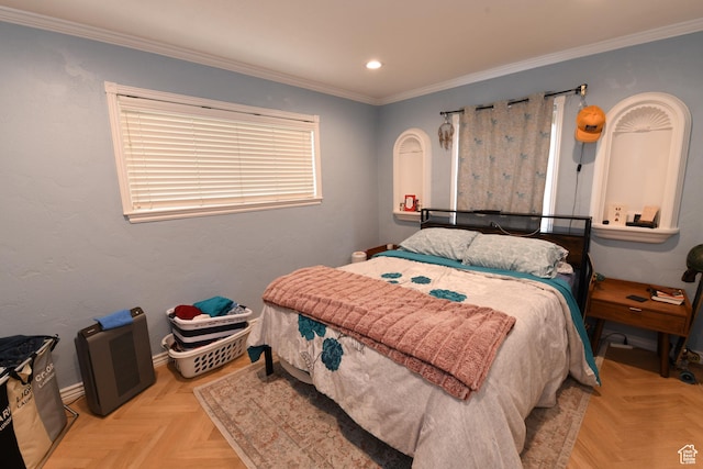 145 E 100 S, Farmington, UT 84025 - bedroom featuring recessed lighting, ornamental molding, and baseboards