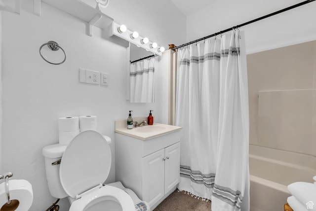158 N 900 W, Provo, UT 84601 - bathroom featuring toilet, vanity, and shower / tub combo with curtain