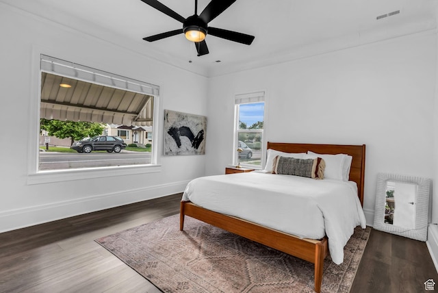 158 N 900 W, Provo, UT 84601 - bedroom with wood finished floors, baseboards, and ceiling fan
