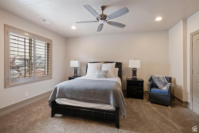 2908 W Bison Ridge Rd, South Jordan, UT 84095 - carpeted bedroom featuring recessed lighting, ceiling fan, and baseboards