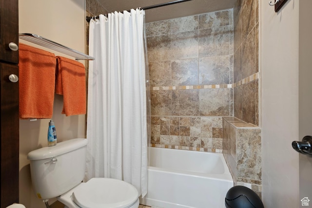 2908 W Bison Ridge Rd, South Jordan, UT 84095 - bathroom with toilet and shower / tub combo with curtain