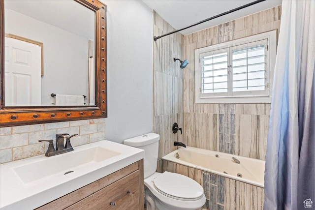 2101 E 6425 S, Holladay, UT 84121 - bathroom featuring tiled shower / bath, toilet, and vanity