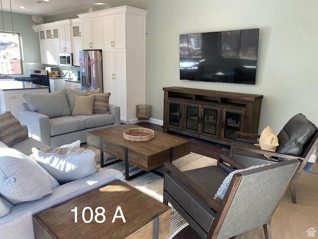 108 Trapper Cir Unit A, Springdale, UT 84767 - living room with baseboards and recessed lighting