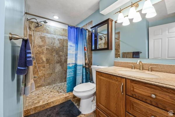755 E 890 N, Tooele, UT 84074 - bathroom with toilet, vanity, and tiled shower