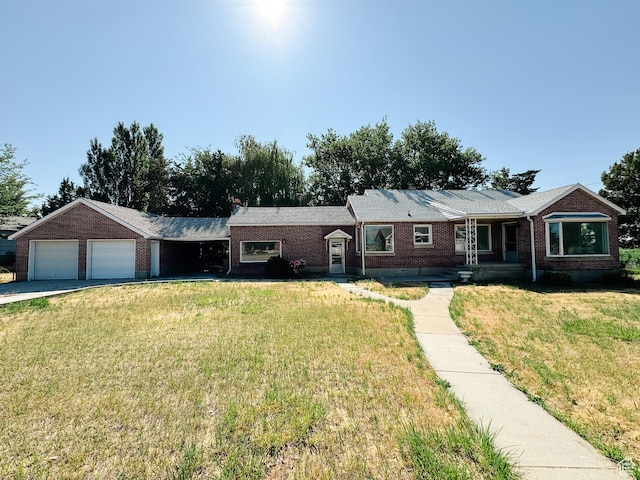 1797 N 5900 W, Warren, UT 84404 - single story home featuring a garage, brick siding, and a front lawn