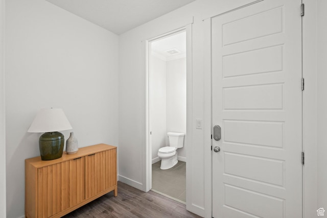 1314 W 1550 N, Lehi, UT 84043 - bathroom with wood finished floors, toilet, and baseboards