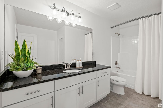 1314 W 1550 N, Lehi, UT 84043 - full bath featuring vanity, shower / tub combo, toilet, and a textured ceiling