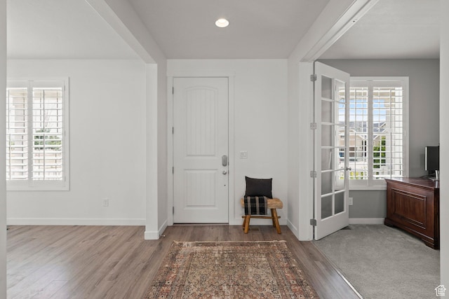 1314 W 1550 N, Lehi, UT 84043 - foyer entrance with light wood-style floors, baseboards, and recessed lighting