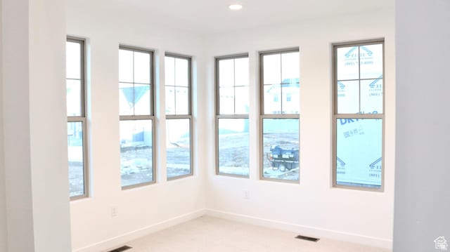11208 S Easy Bee St Unit 268, South Jordan, UT 84009 - empty room featuring plenty of natural light, baseboards, light colored carpet, and recessed lighting