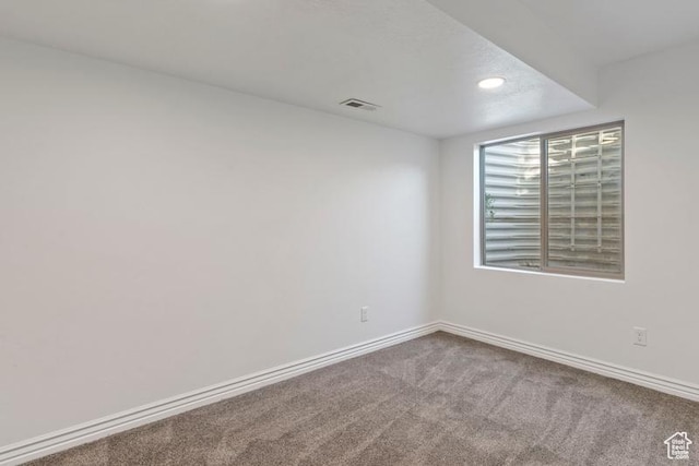 3972 S Lake Vista Dr, Saratoga Springs, UT 84045 - empty room featuring carpet floors, baseboards, and recessed lighting