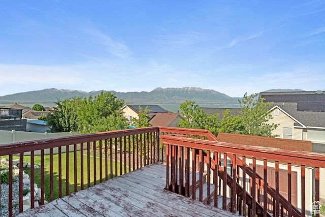 3972 S Lake Vista Dr, Saratoga Springs, UT 84045 - deck featuring a mountain view