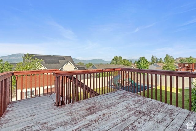 3972 S Lake Vista Dr, Saratoga Springs, UT 84045 - deck with a mountain view