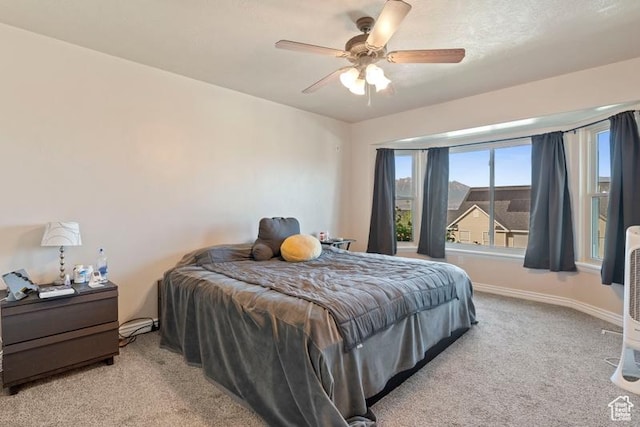 3972 S Lake Vista Dr, Saratoga Springs, UT 84045 - bedroom featuring carpet, ceiling fan, and baseboards
