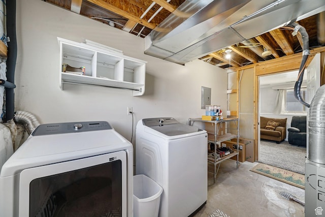 593 N 680 W, Tooele, UT 84074 - washroom featuring washer and dryer and electric panel
