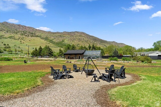 145 N 10450 E, Huntsville, UT 84317 - view of community with a mountain view, a yard, and a view of countryside