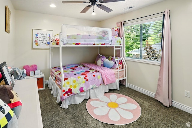 1926 N 1420 W, Provo, UT 84604 - bedroom featuring carpet floors, baseboards, recessed lighting, and ceiling fan