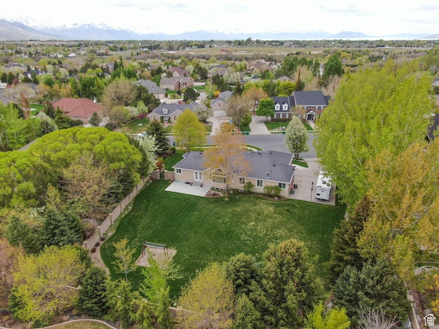 6192 W Ridge Rd, Highland, UT 84003 - aerial view of residential area featuring mountains