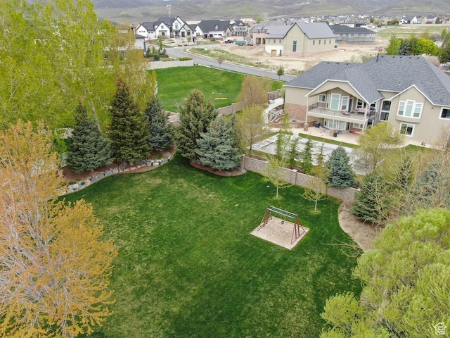 6192 W Ridge Rd, Highland, UT 84003 - aerial view of residential area with mountains