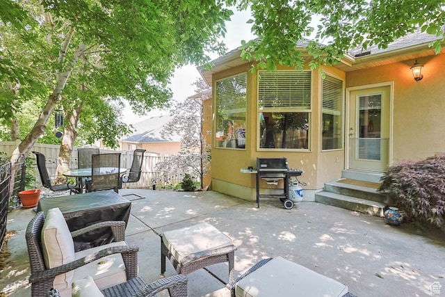 1111 E Bench View Dr, Ogden, UT 84404 - view of patio / terrace with entry steps and grilling area